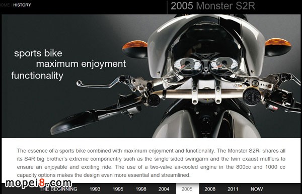 2005 MONSTER S2R-同時推出800cc/1,000cc版本