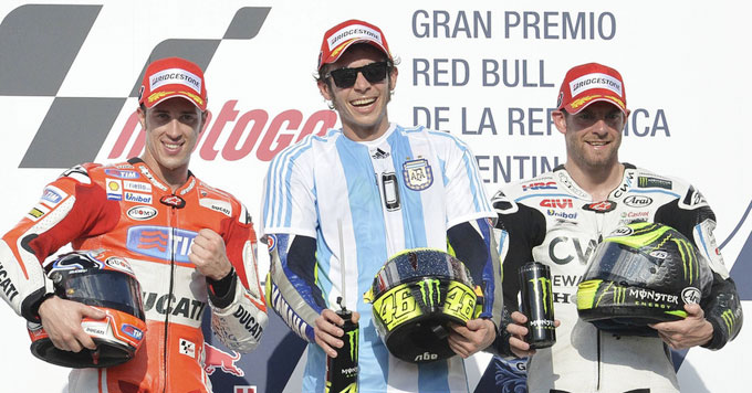 MotoGP阿根廷站前三名羅西奪冠