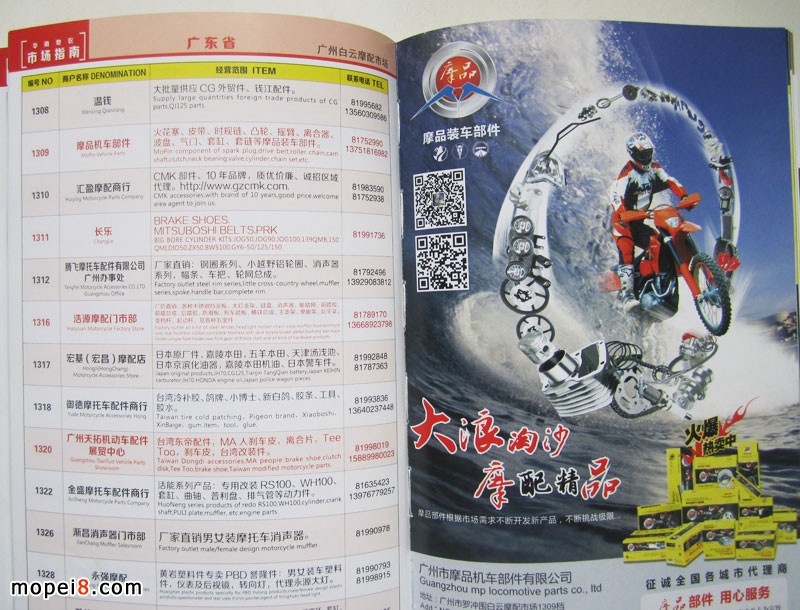 2015版中國摩托車配件華南地區(qū)市場指南